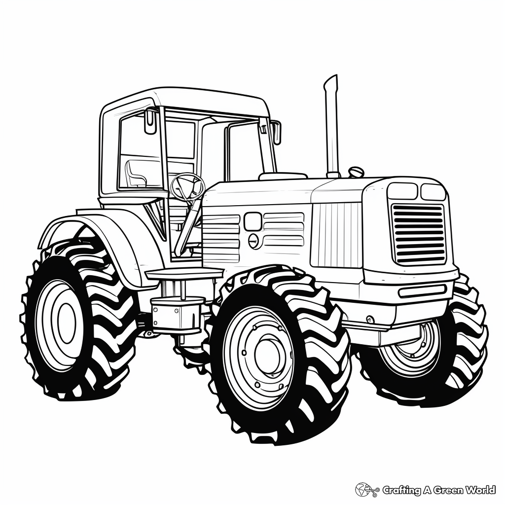 Old tractor coloring pages