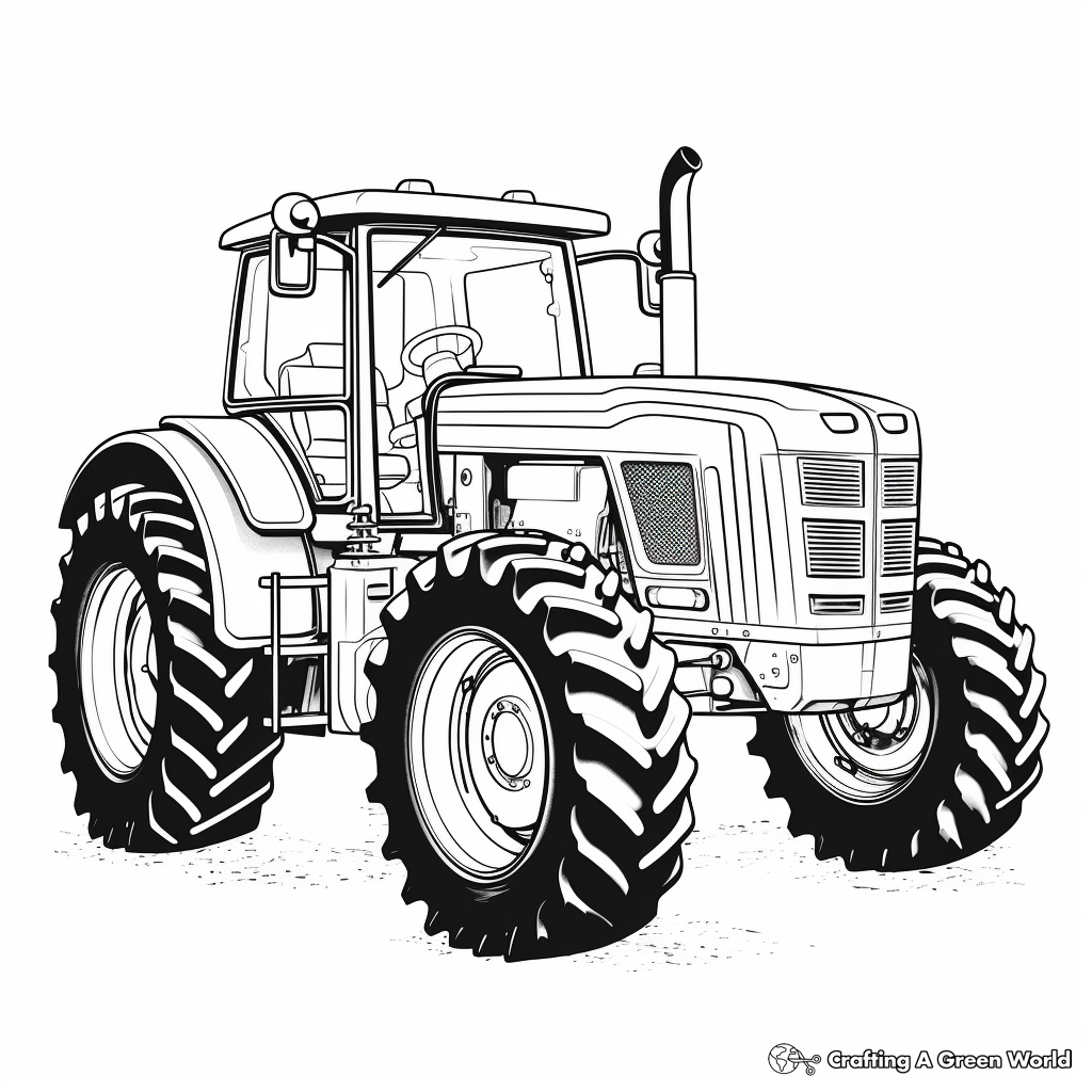 Old tractor coloring pages