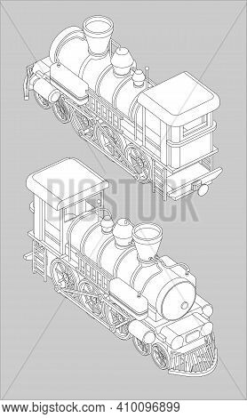 Realistic steam train vector photo free trial bigstock