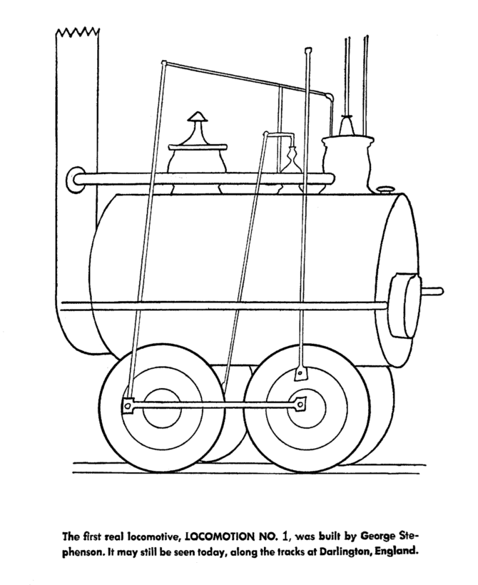 Train history coloring pages