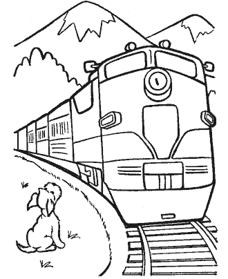 Train coloring pages