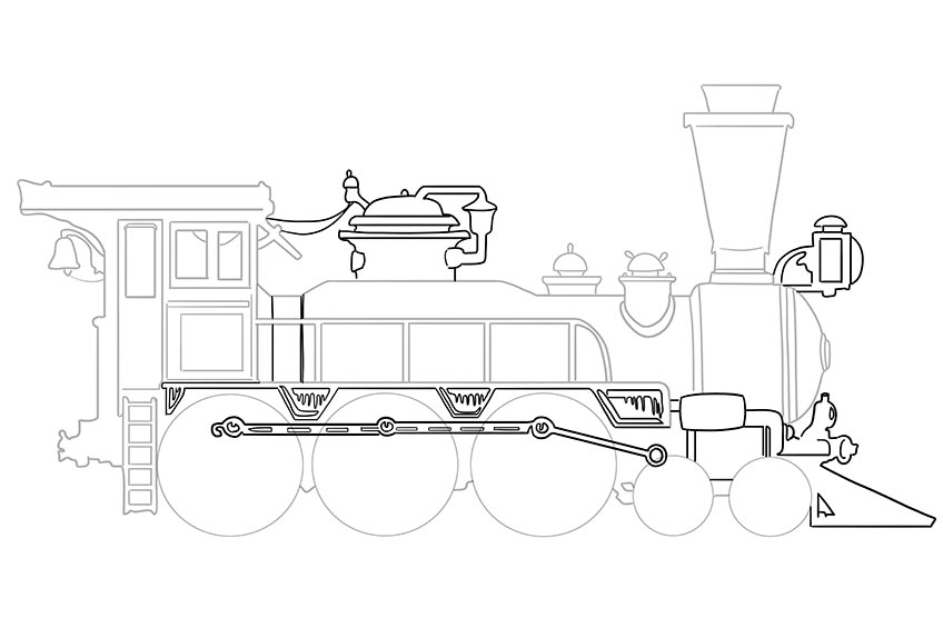 How to draw a train