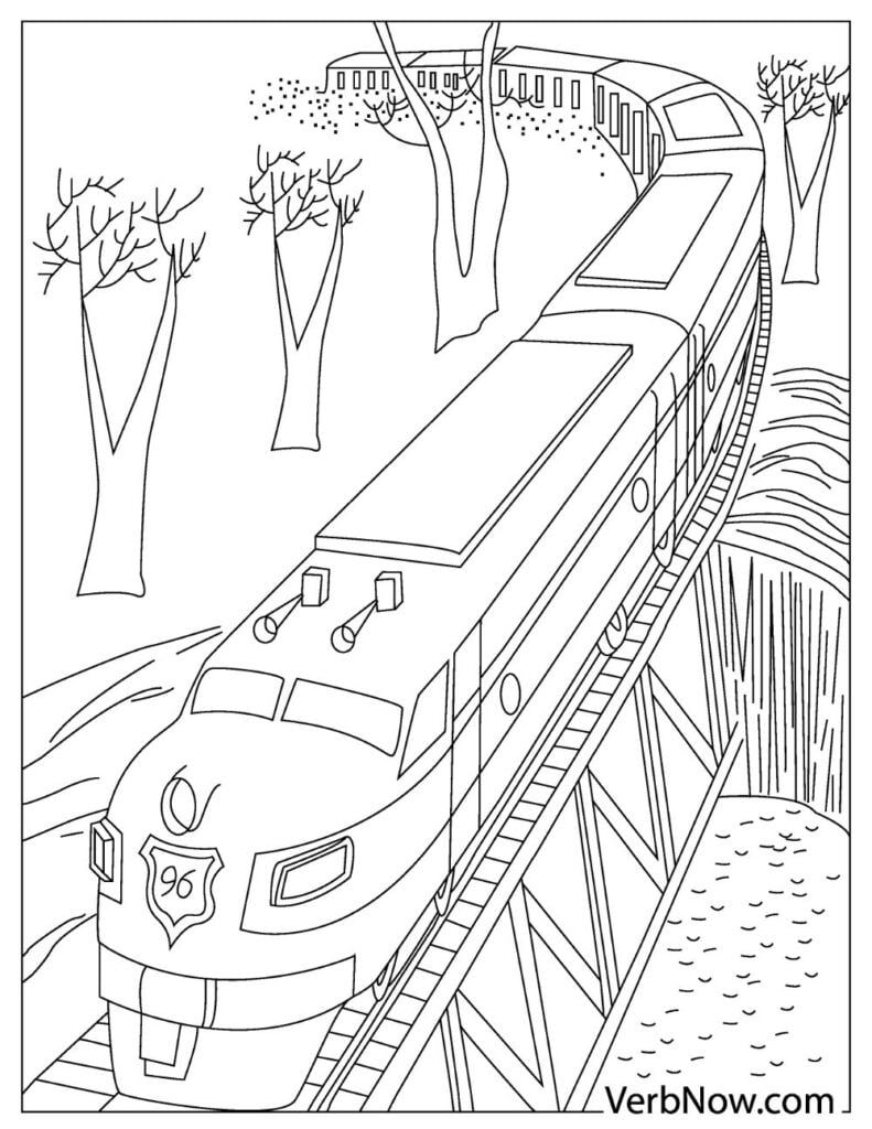 Free train coloring pages your kids will love download pdfs