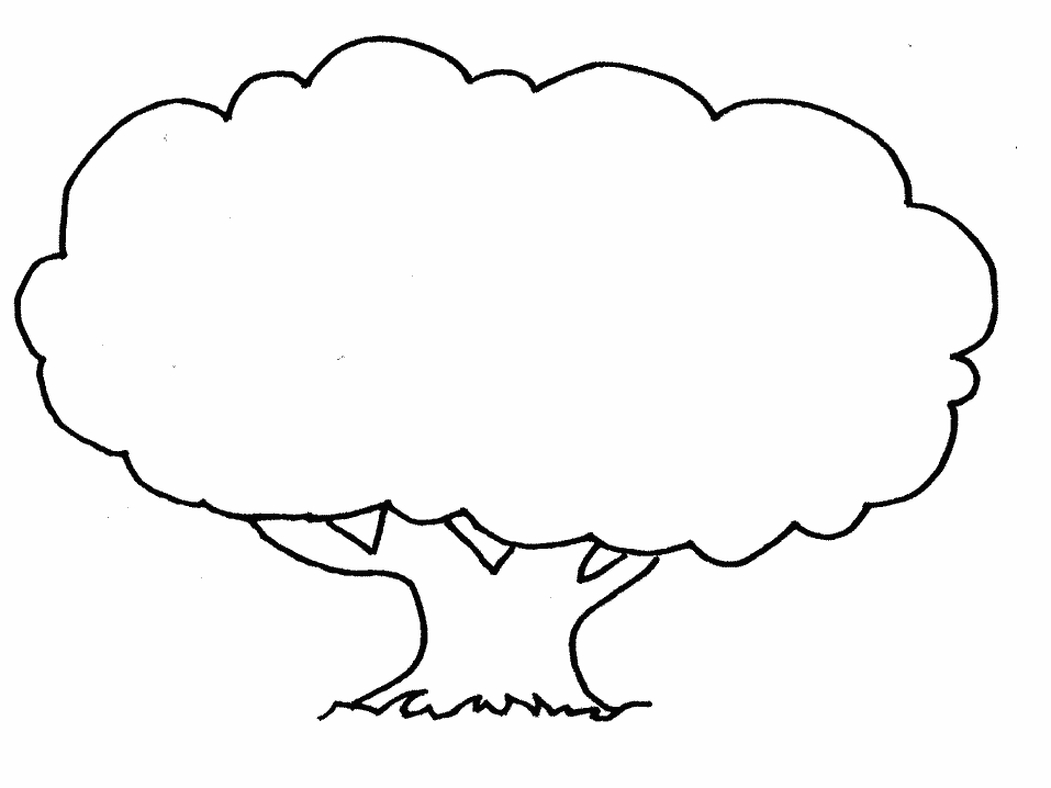 Simple tree coloring page printable for free download