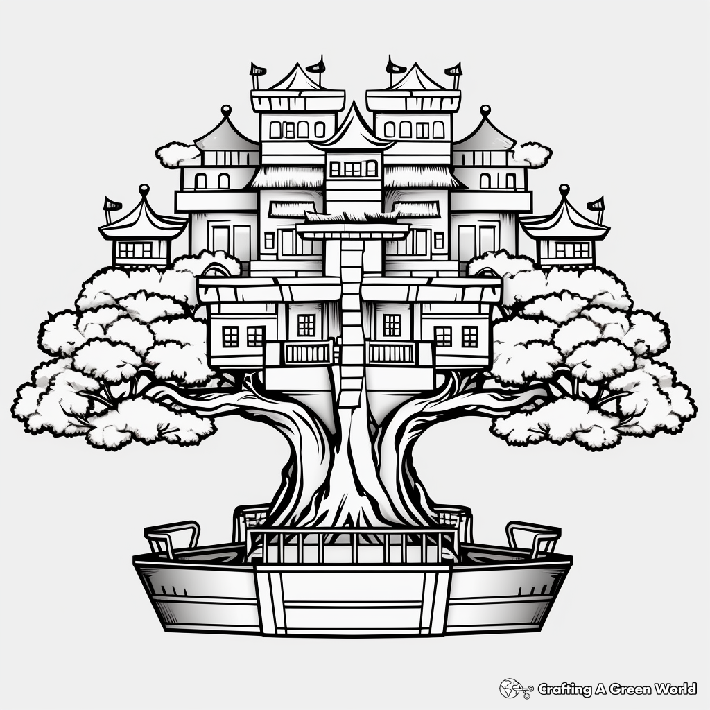 Tree coloring pages