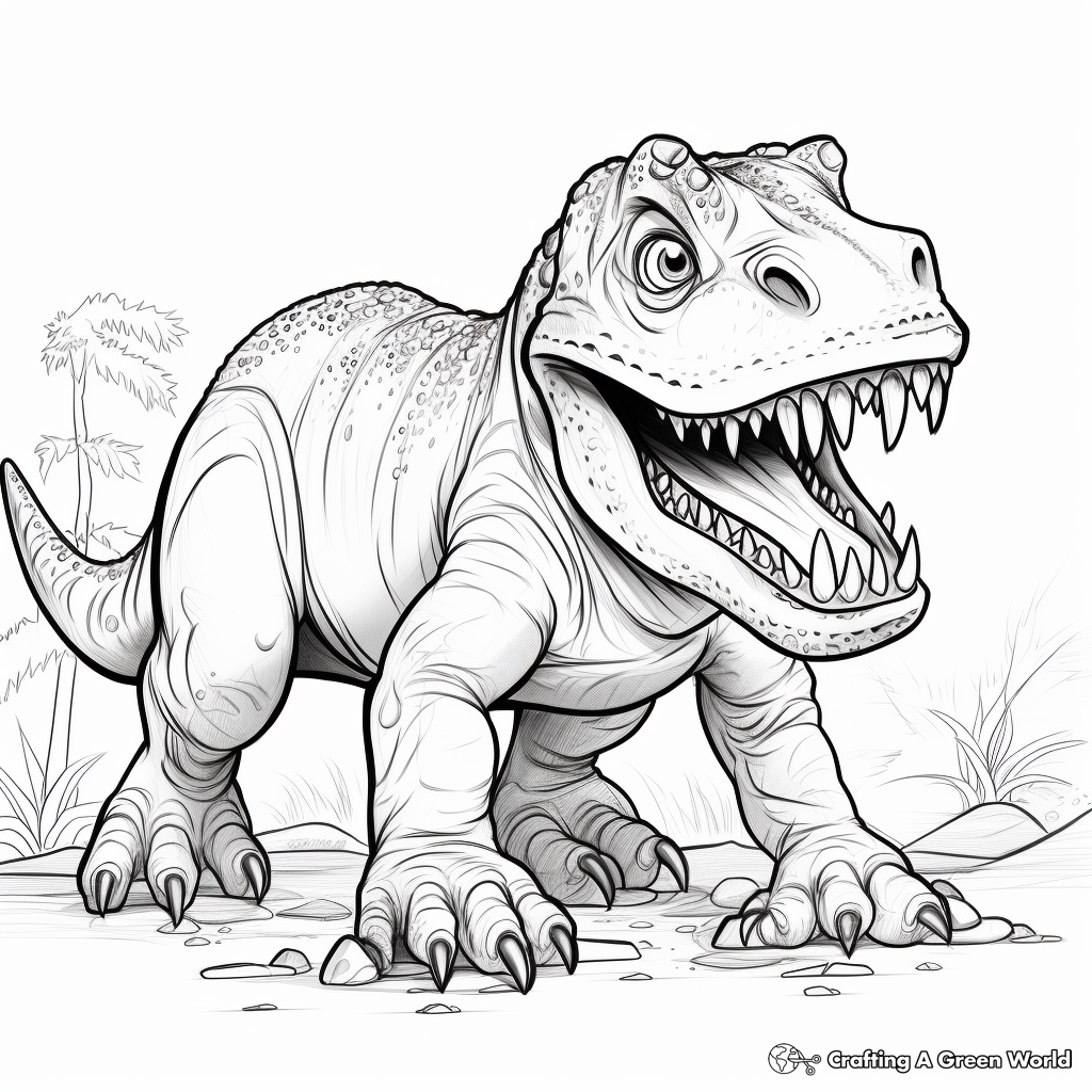 T rex coloring pages