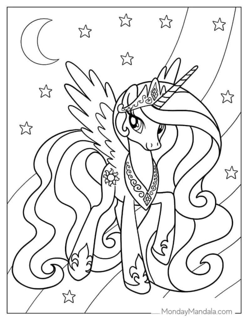 Unicorn coloring pages free pdf printables