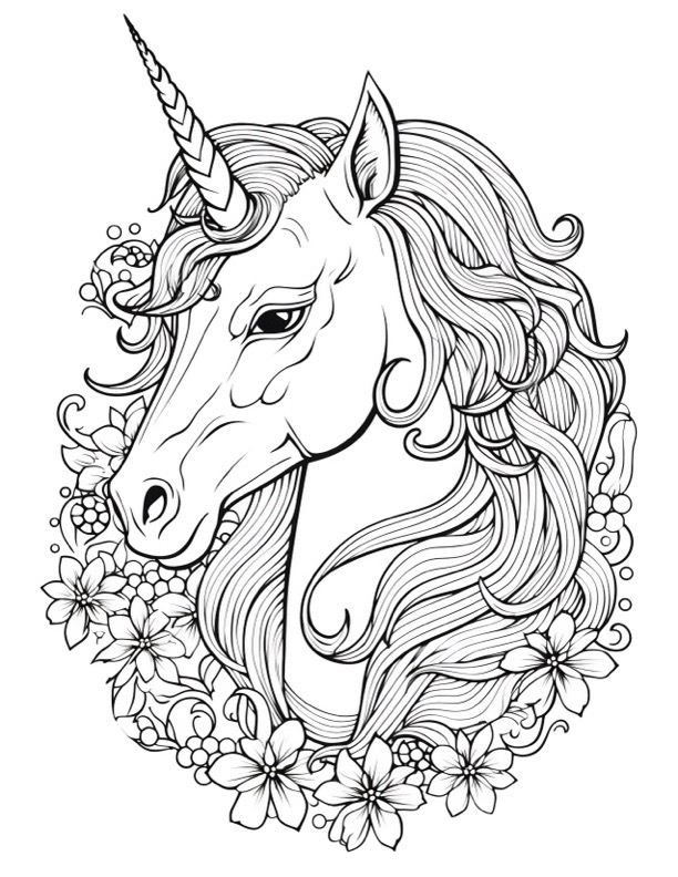 Unicorn coloring pages