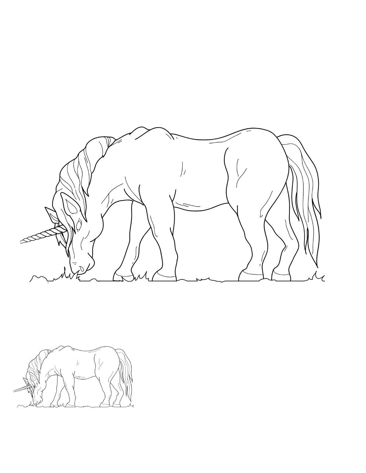 Free unicorn coloring page s examples