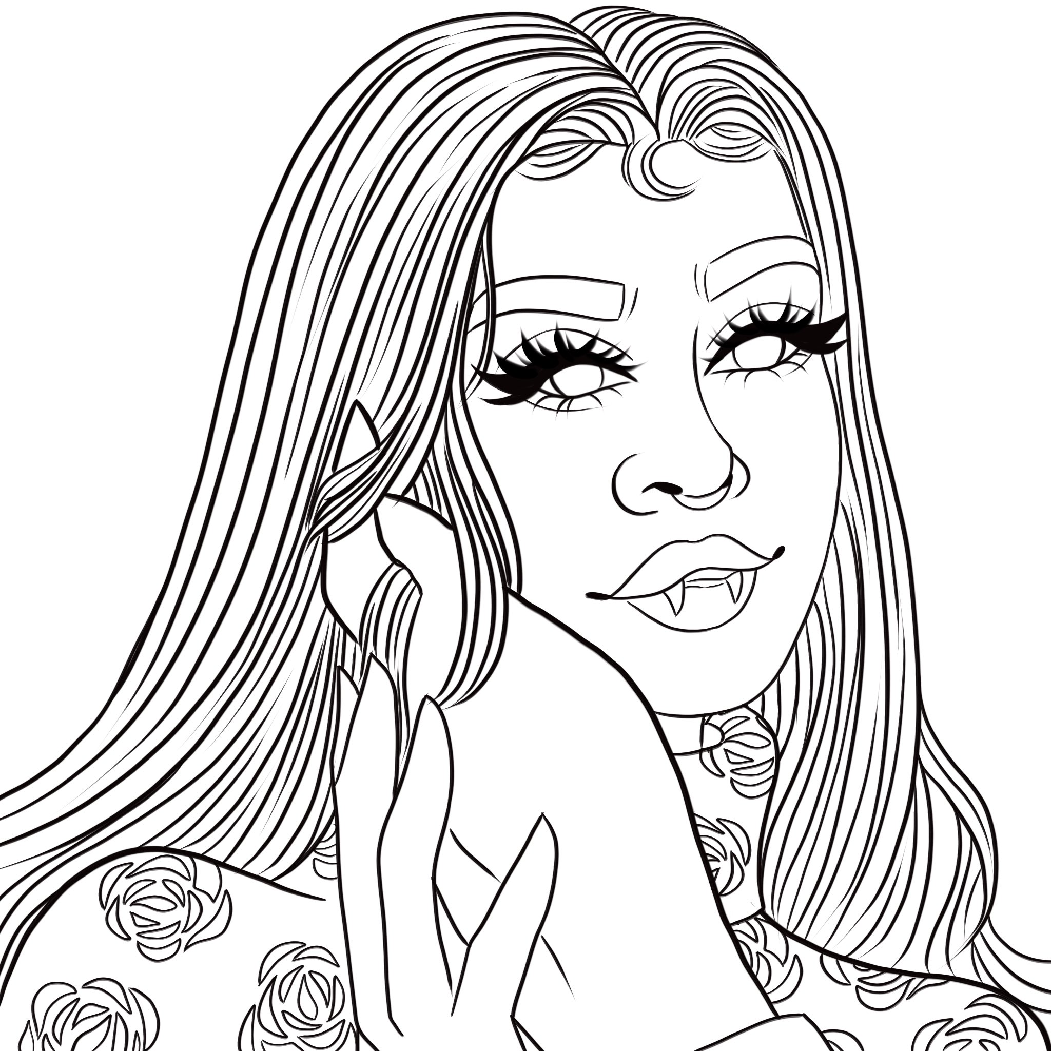 Aleea rae art on x im excited to add some color to this lovely vampire âï httpstcovoczsnjy x