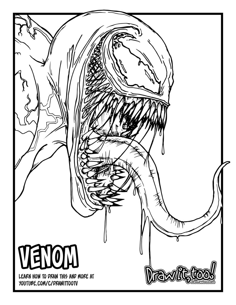 How to draw venom venom drawing tutorial