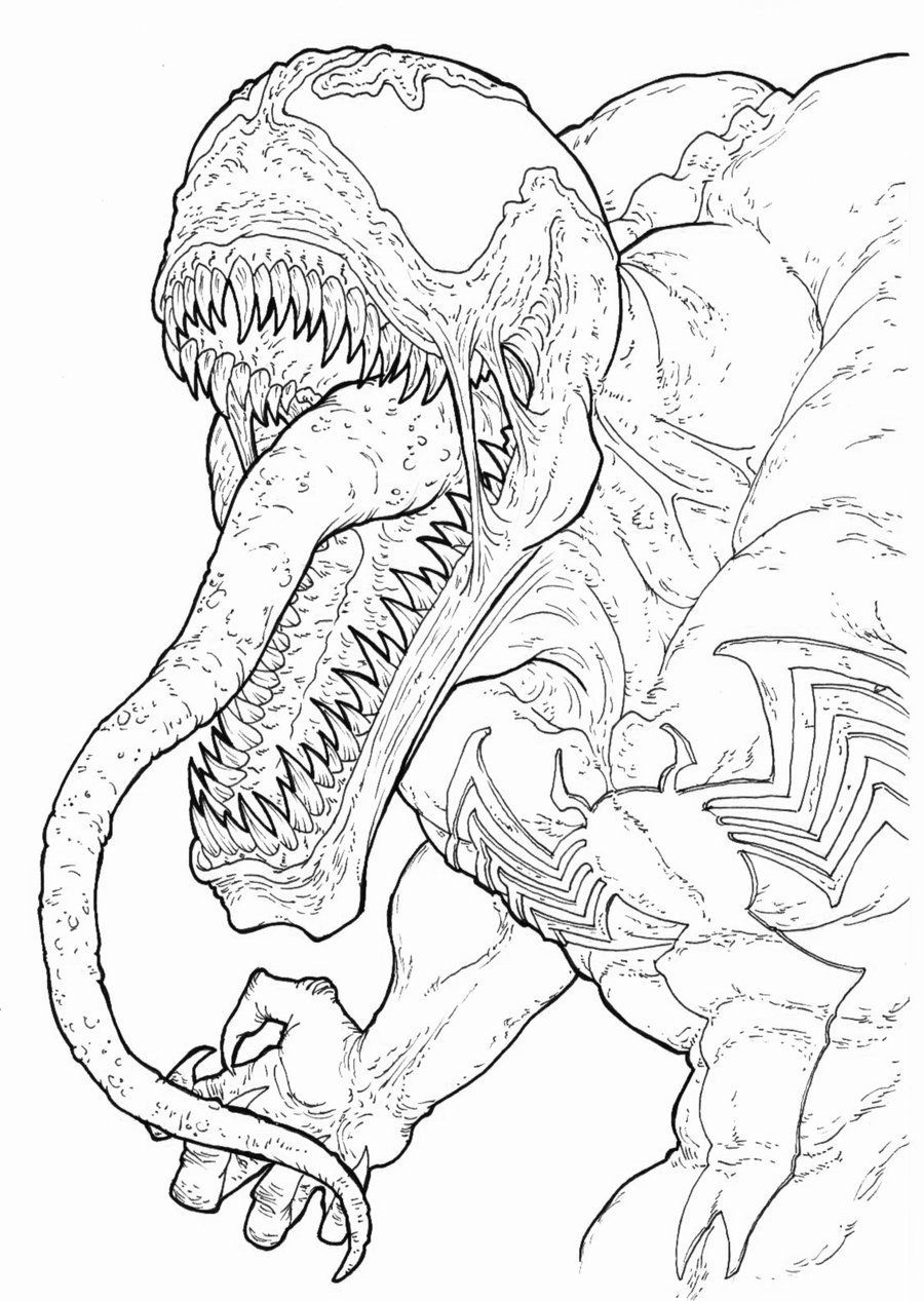 Free printable venom coloring pages