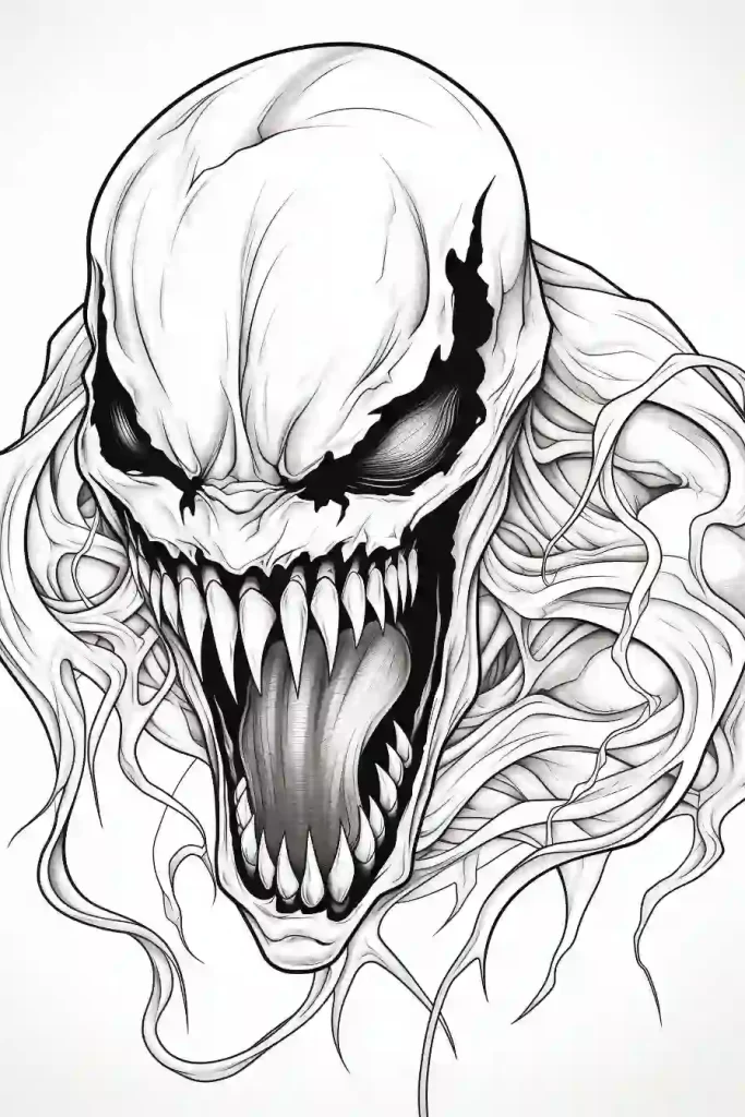 Free printable venom coloring pages for kids adults