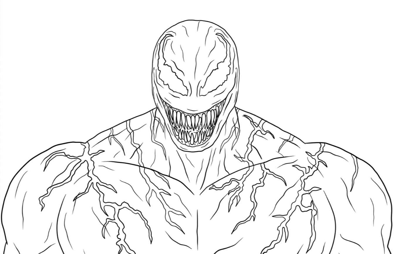 Coloring pages of venom