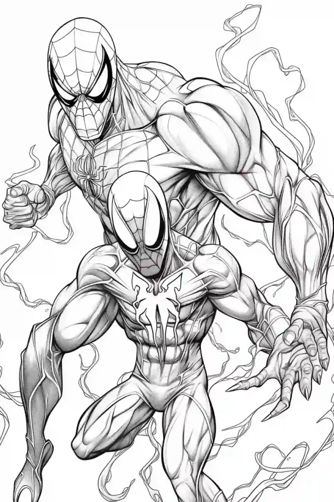 Free printable venom coloring pages for kids adults