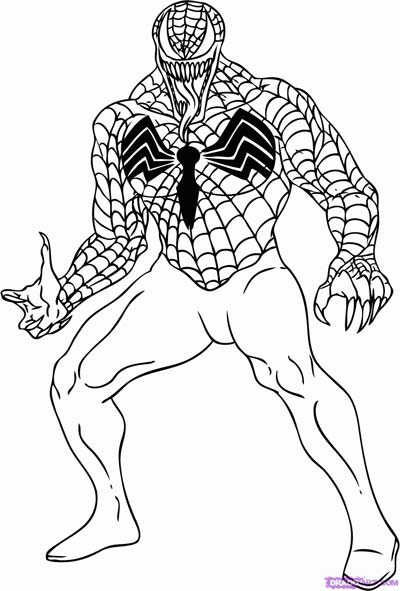 Updated spiderman coloring pages