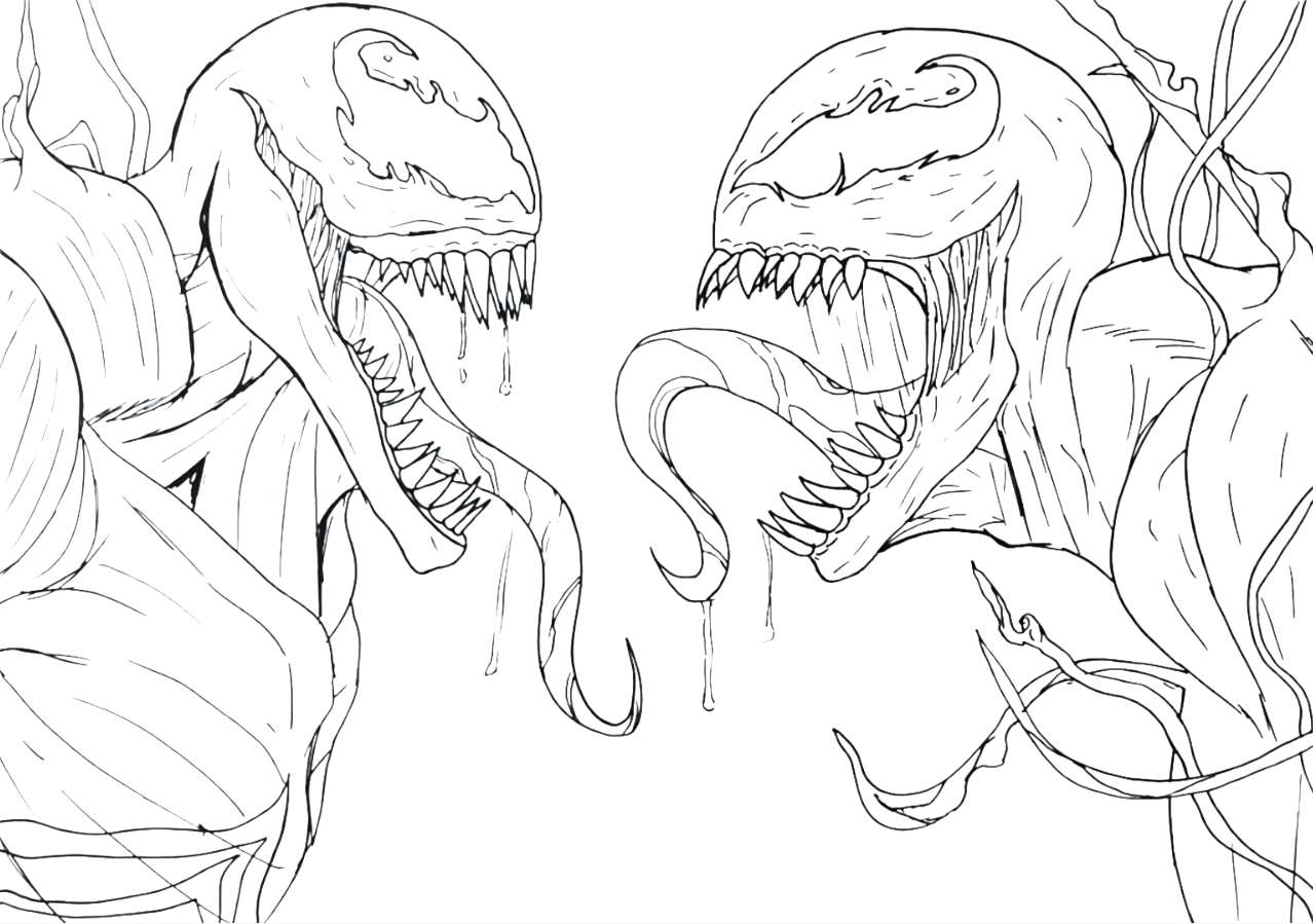 Coloring pages of venom