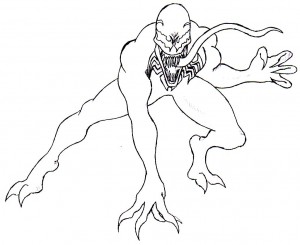 Printable venom coloring pages