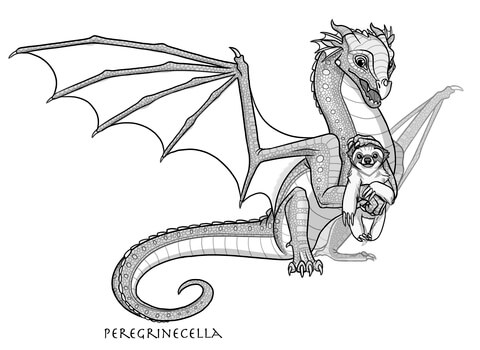 Baby rainwing dragon coloring page free printable coloring pages