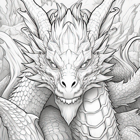 Dragon coloring book stock photos and images