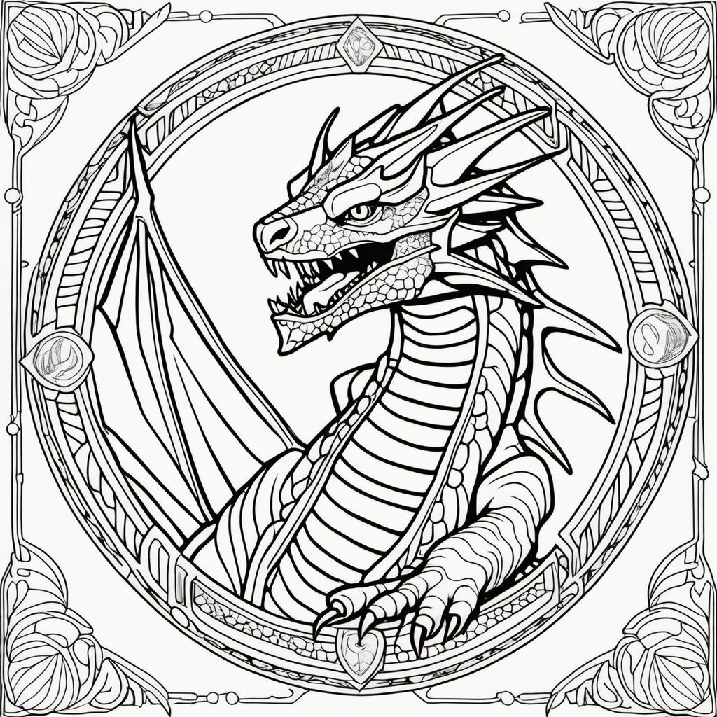 Dragon coloring page