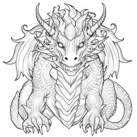 Dragon coloring book stock photos and images