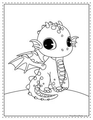 Cute dragon coloring sheets for kids free printable