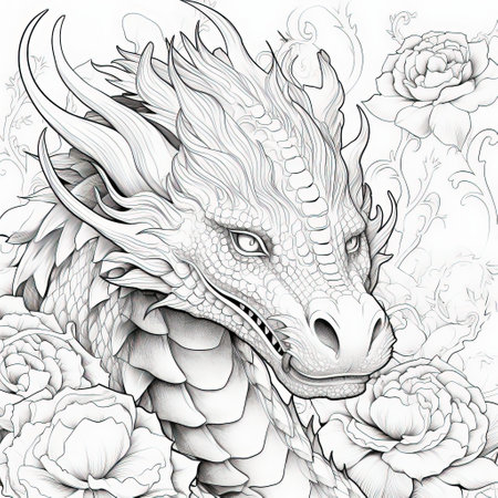 Dragon coloring book stock photos and images