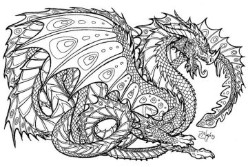 Free printable dragon coloring pages for adults