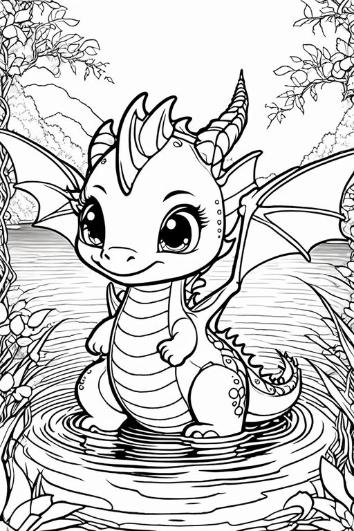 Dragon coloring page