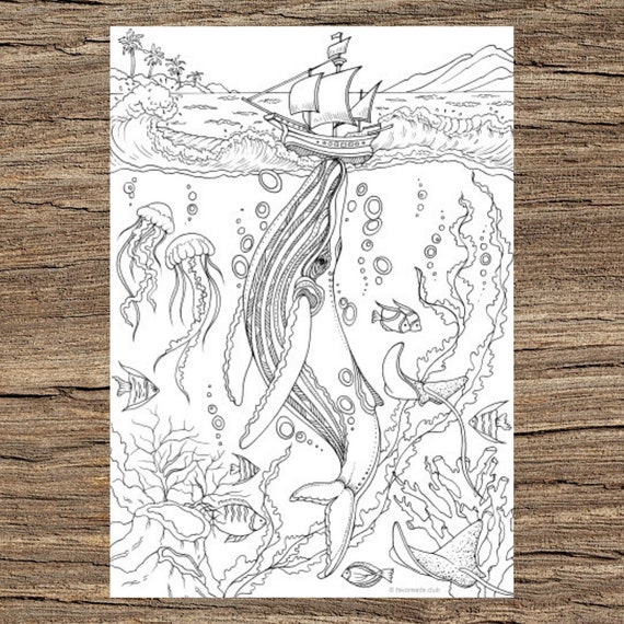 Whale printable adult coloring page from favoreads coloring book pages for adults and kids coloring sheets coloring designs