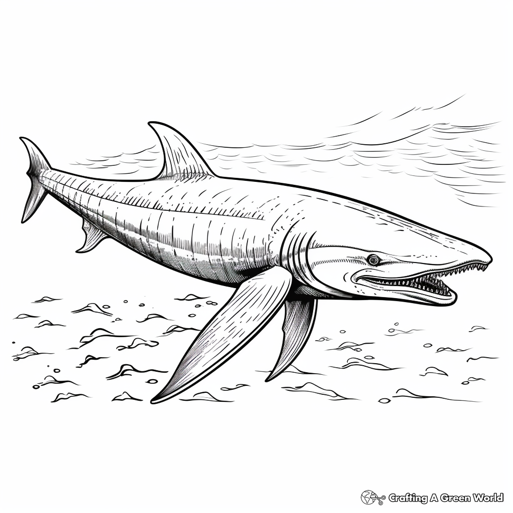 Blue whale coloring pages