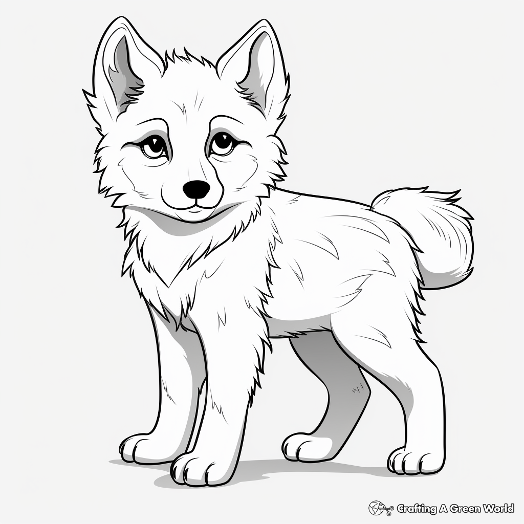 Baby wolf coloring pages