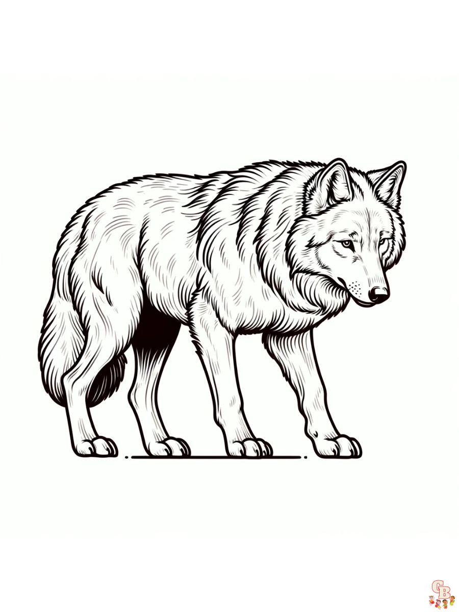 Printable wolf coloring pages free for kids and adults