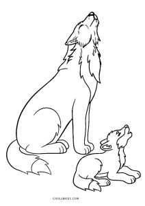 Free printable wolf coloring pages for kids