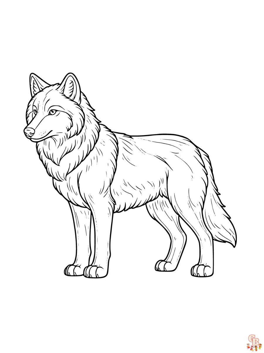 Printable wolf coloring pages free for kids and adults