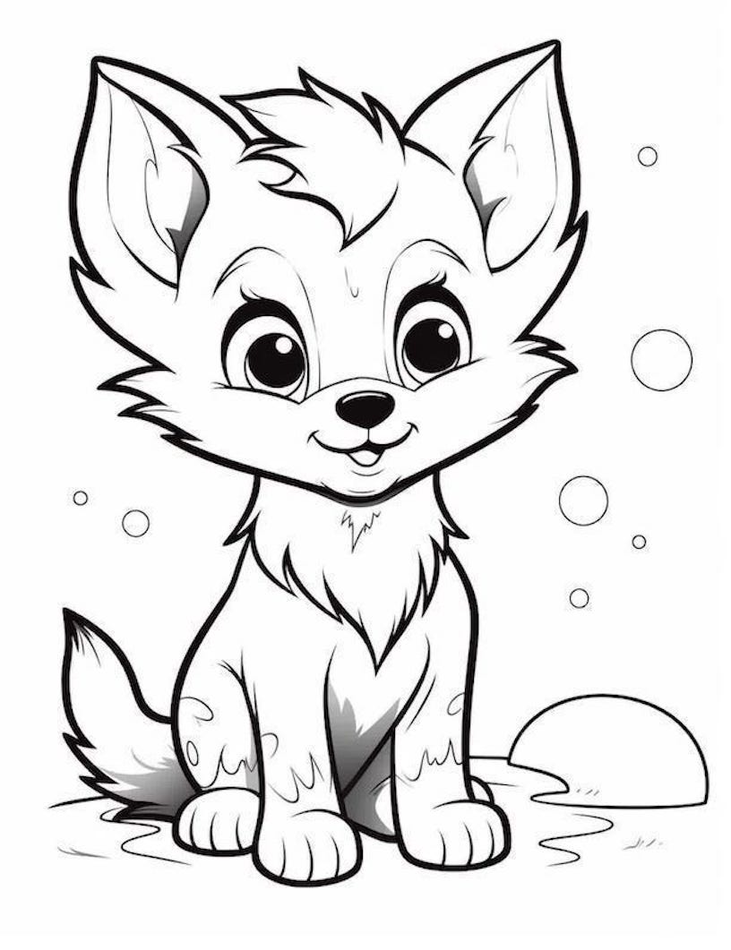 Majestic wolf coloring pages for kids and adults