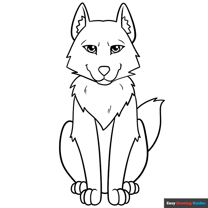 Free printable wolf coloring pages for kids