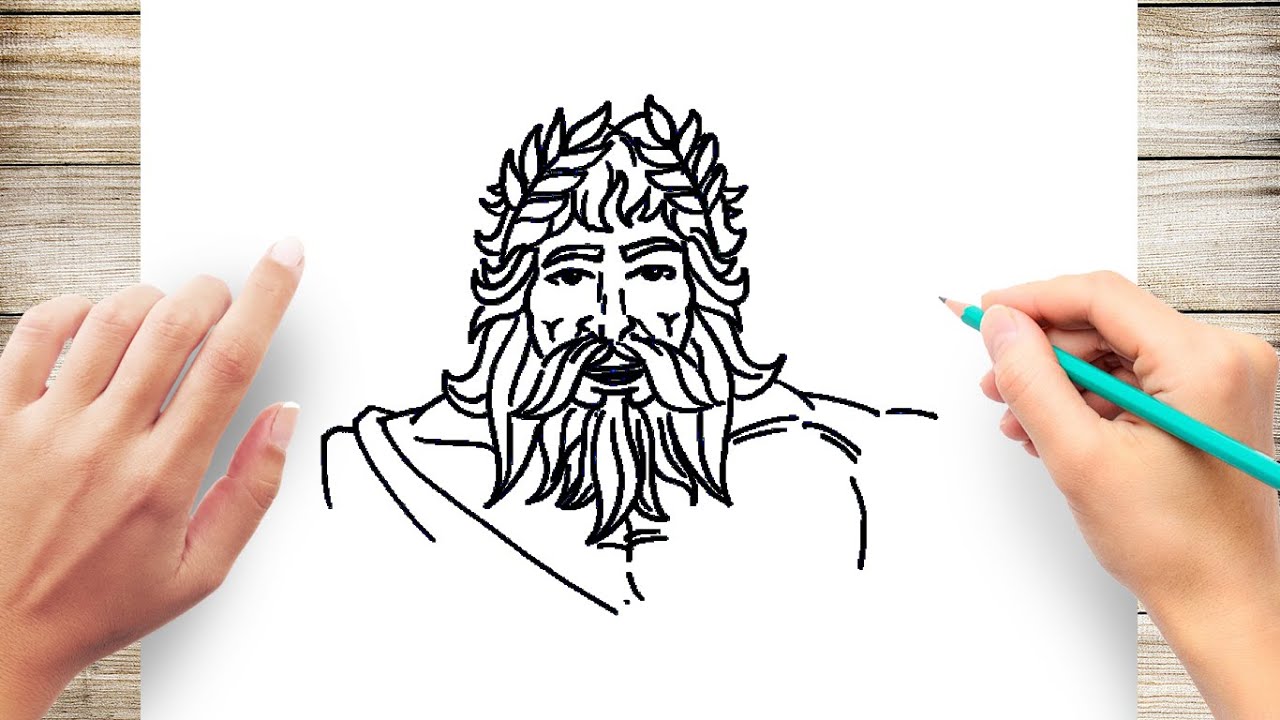 How to draw zeus face