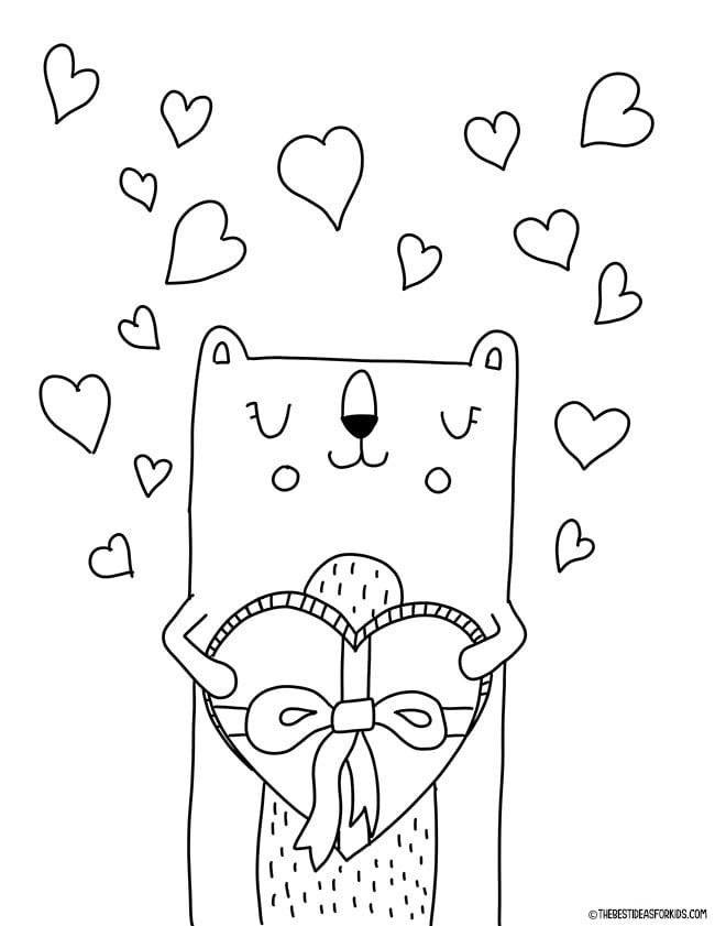 Valentines day coloring pages free printables