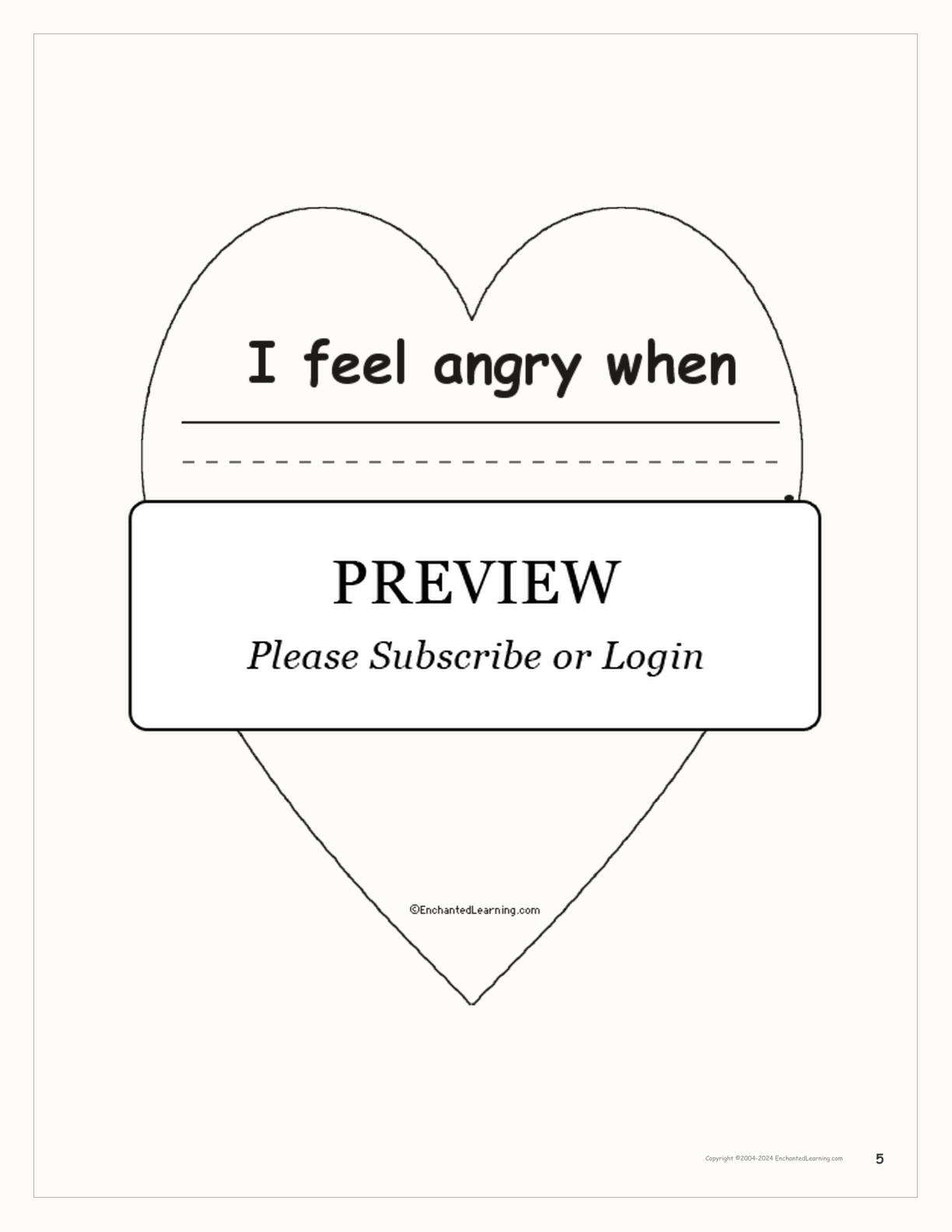 My heart a printable book about feelings