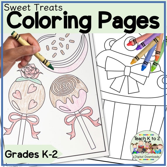 Sweet treats coloring pages for grades k