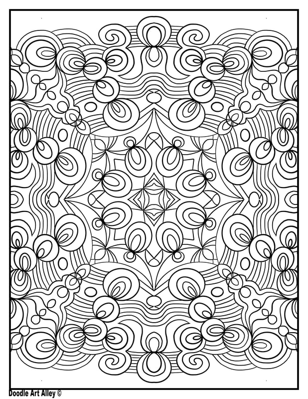 Symmetry coloring pages