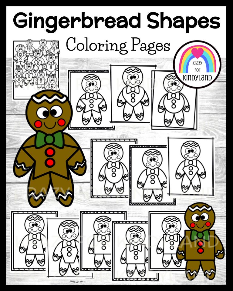 Gingerbread man coloring pages