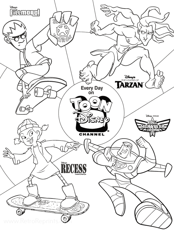 Toon disney coloring pages coloring books at retro reprints