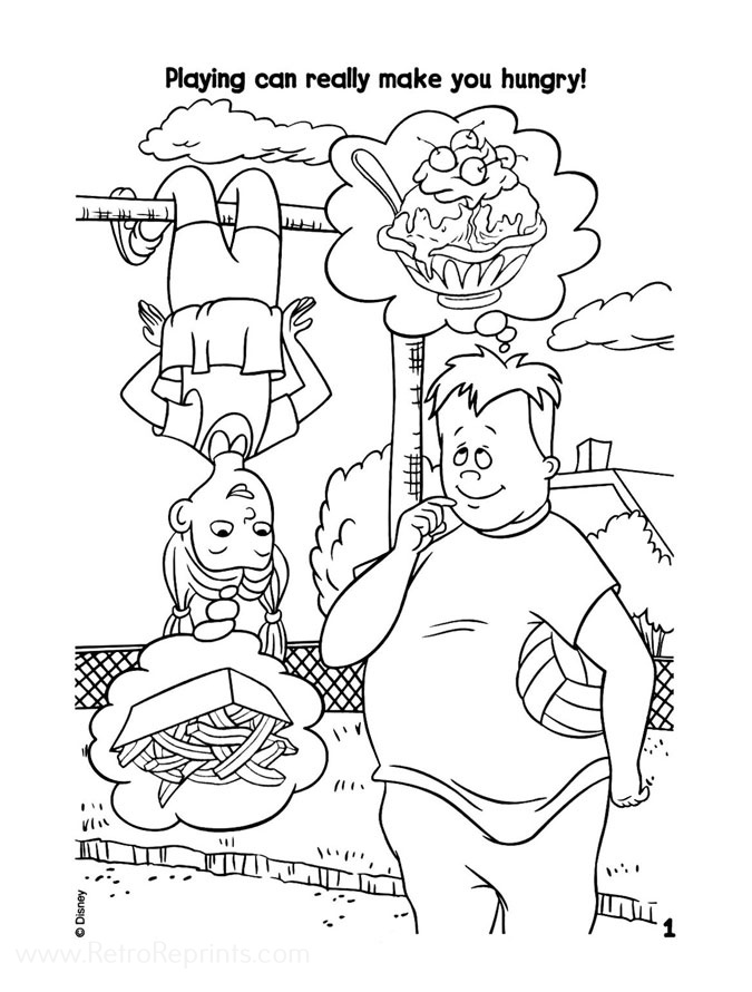 Recess disneys coloring pages coloring books at retro reprints