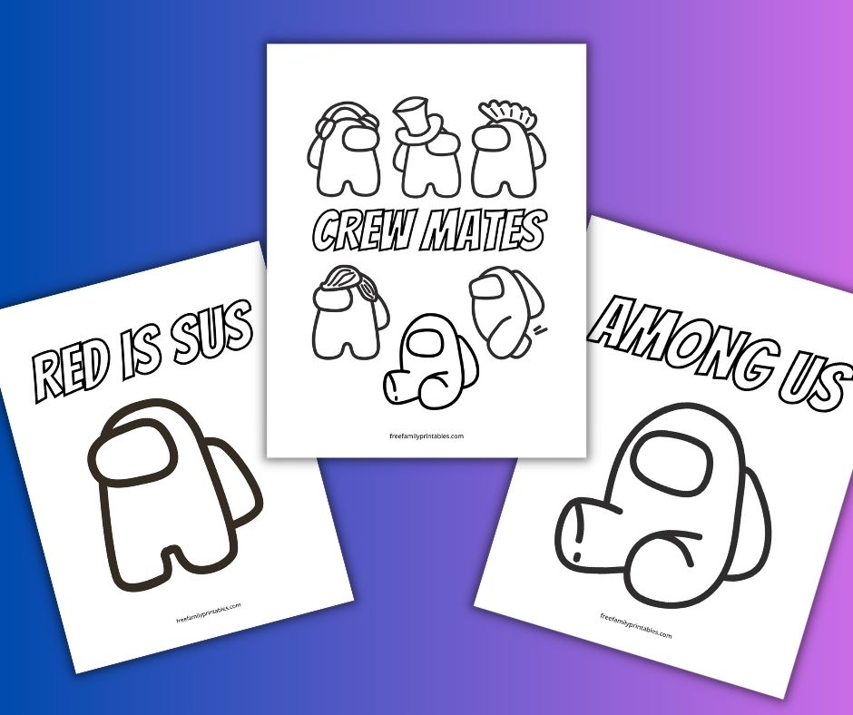 Free among us coloring pages printable