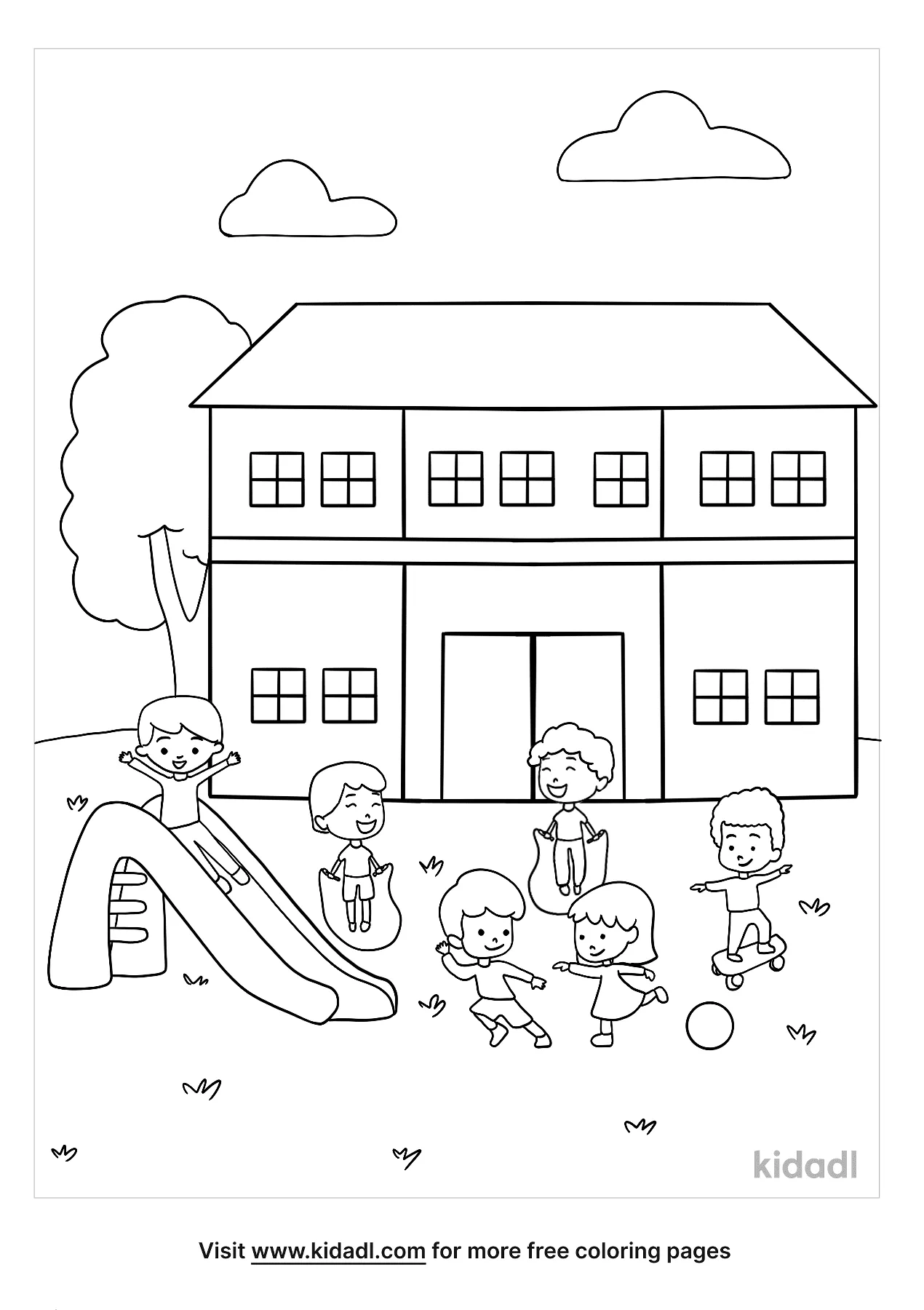 Free recess coloring page coloring page printables