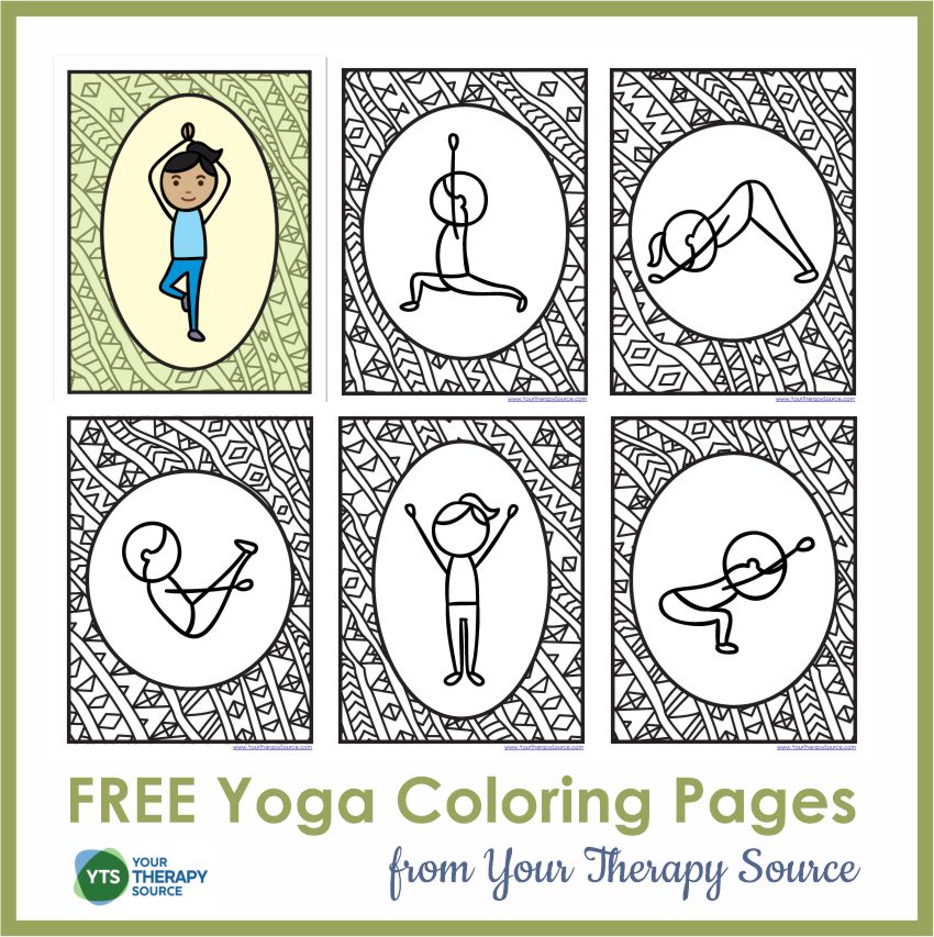 Yoga coloring pages