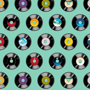 Colourful Vinyl Records Wallpaper